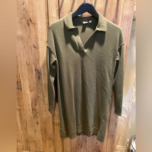Gap Olive green collar dress size M